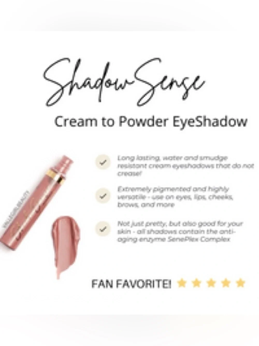 ShadowSense by Senegence. Shade: Moonbeam Shimmer. NWT.